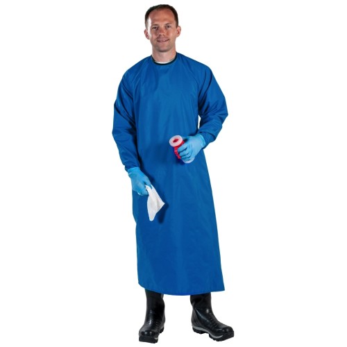 Sort protectie mulgator cu maneci Udder Tech, nailon - impermeabil, albastru