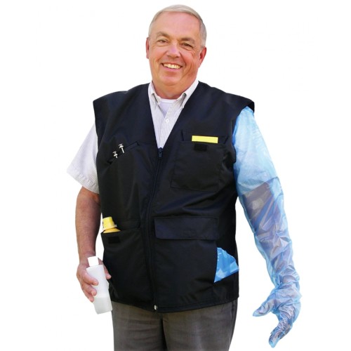 Vesta inseminator Udder Tech, nailon - rezistenta la apa, neagra