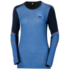 Bluza dama Helly Hansen Lifa Merino Base Layer Crewneck, bleumarin albastru, M