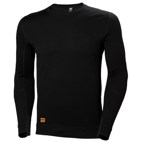 Bluza Helly Hansen Lifa Max Base Layer Crewneck, neagra, XL