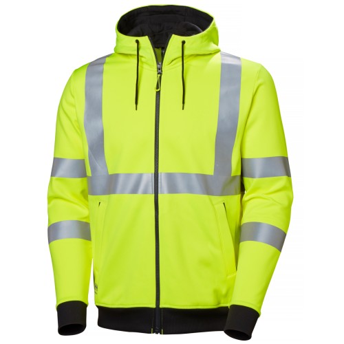 Hanorac reflectorizant cu gluga Helly Hansen Addvis Zip CL3, galben, L