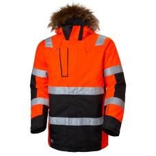 Geaca de iarna cu gluga imblanita Helly Hansen Alna Winter Parka, rosu negru, S