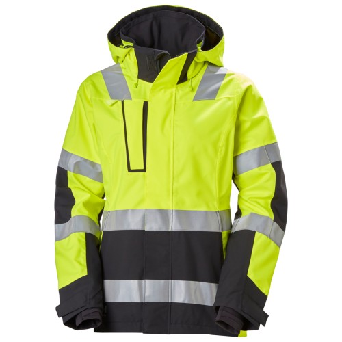 Geaca reflectorizanta dama cu gluga Helly Hansen Luna Winter CL2, galben negru, L