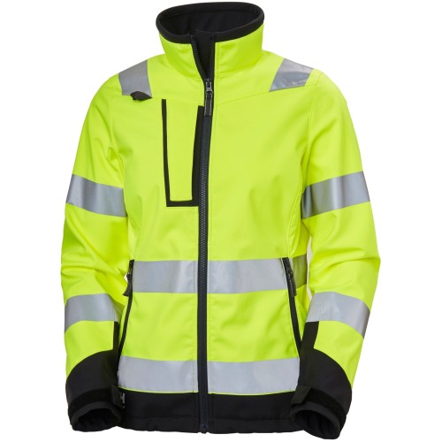 Jacheta reflectorizanta dama Helly Hansen Luna Softshell CL2, galben negru, XS