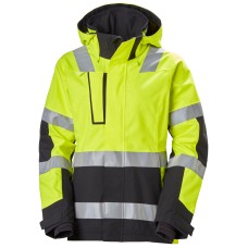 Jacheta dama reflectorizanta cu gluga Helly Hansen Luna Shell CL2, galben negru, XL