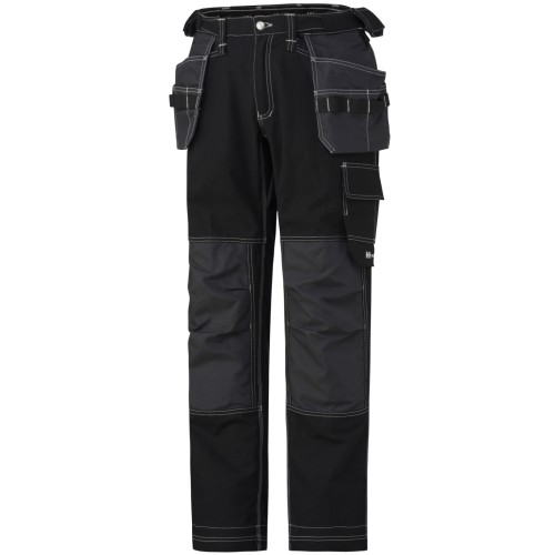 Pantaloni de lucru bumbac Helly Hansen Chelsea Construction, negru gri inchis, C52