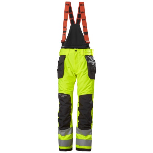 Pantaloni de lucru cu bretele Helly Hansen Alna 2.0 Shell Construction, impermeabili, reflectorizanti, HVC2