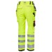Pantaloni de lucru dama reflectorizanti Helly Hansen Luna Construction, CL2, galben negru, C44