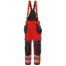 Pantaloni de lucru de iarna, cu bretele, Helly Hansen Alna 2.0 Winter Construction, impermeabili, reflectorizanti, HVC2