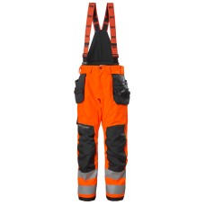 Pantaloni de lucru de iarna, cu bretele, Helly Hansen Alna 2.0 Winter Construction, impermeabili, reflectorizanti, HVC2