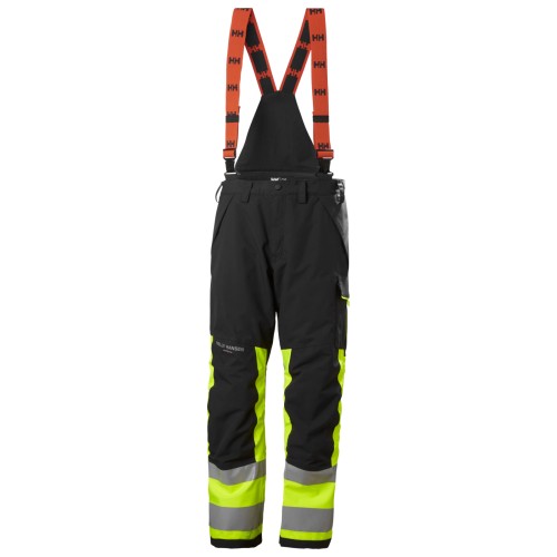 Pantaloni de lucru de iarna, cu bretele, Helly Hansen Alna 2.0 Winter, impermeabili, reflectorizanti, HVC1
