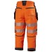 Pantaloni de lucru trei sferturi Helly Hansen ICU BRZ Construction Pirate CL1, portocaliu negru, C44