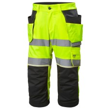Pantaloni de lucru trei sferturi reflectorizanti Helly Hansen UC-ME Pirate CL1, galben negru