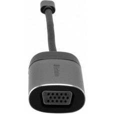 Adaptor Verbatim 1x USB-C Male - 1x VGA Female, negru-gri