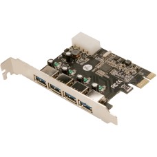 Adaptor Logilink 1x PCI-E Male - 4x USB 3.0 Female