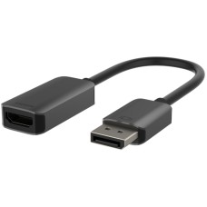 Adaptor Belkin 1x DisplayPort Male - 1x HDMI 2.0 Female, 0.22 m, gri-negru