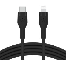 Cablu de date / adaptor Belkin BoostCharge Flex, USB-C Male la Lightning Male, MFi, 2 m, Black