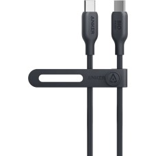 Cablu de date / adaptor Anker 543, USB-C Male la USB-C Male, 0.9 m, PD 240W, Black