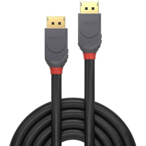 Cablu video LINDY Anthra, DisplayPort Male - DisplayPort Male, v1.4, 2m, negru-gri