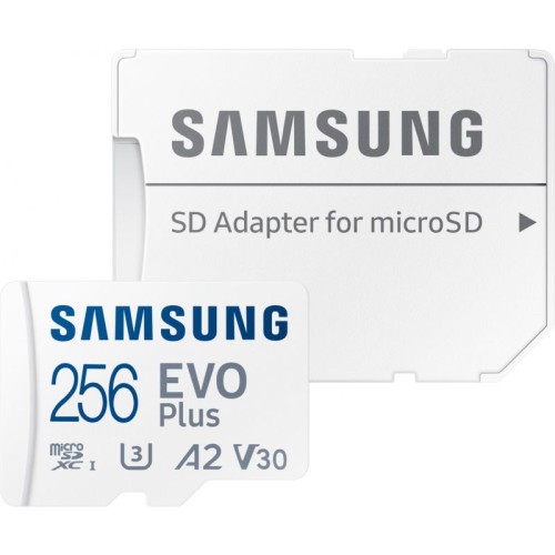 Card memorie Samsung Micro SDXC EVO Plus UHS-I U3 Clasa 10 256GB + Adaptor