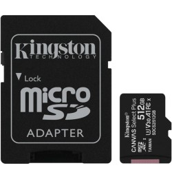 Card memorie Kingston Micro SDXC Canvas Select Plus Clasa 10 UHS-I 512GB + Adaptor