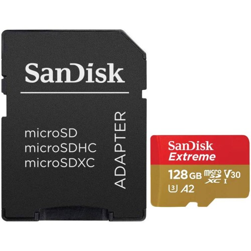 Card memorie SanDisk micro SDXC Extreme 128GB USH-I U3 Class 10 100MB/s + Adaptor SD