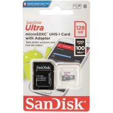 Card memorie SanDisk Micro SDXC Ultra 128GB UHS-I Clasa 10 + SD Adaptor