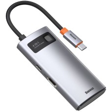 Baseus Docking Station CAHUB-CY0G, USB Tip C, 4-in-1, 100W, redare 4K