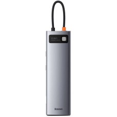 Baseus Docking Station CAHUB-CT0G, USB Tip C, 11-in-1, incarcare 100W, redare 4K, Gigabit LAN, pana la 3 ecrane suplimentare