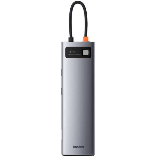 Baseus Docking Station CAHUB-CT0G, USB Tip C, 11-in-1, incarcare 100W, redare 4K, Gigabit LAN, pana la 3 ecrane suplimentare