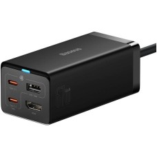 Incarcator retea Baseus GaN5 Pro, 2x USB-C, 1x USB, 1x HDMI, Quick Charge 67W, Black + cablu USB-C