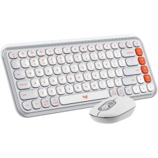 Kit periferice Logitech Pop Icon Combo, Bluetooth, Off-White