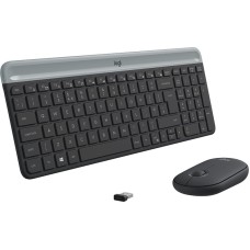Kit periferice Logitech MK470 Slim Wireless Combo Graphite