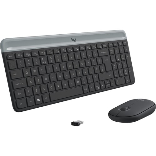 Kit periferice Logitech MK470 Slim Wireless Combo Graphite
