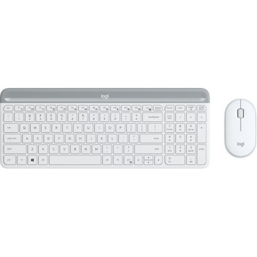 Kit periferice Logitech MK470 Slim Wireless Combo White