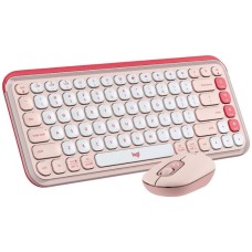 Kit periferice Logitech Pop Icon Combo, Bluetooth, Rose