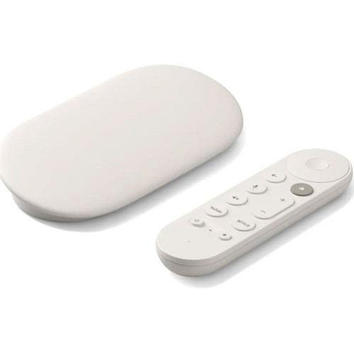Media-player Google ChromeCast Google TV Streamer, 4K, HDMI, Bluetooth, Wi-Fi, Android TV, 32 GB, Telecomanda comenzi vocale, alb