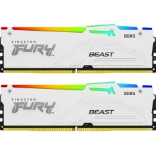 Memorie Kingston FURY Beast RGB White 32GB DDR5 6000MHz CL30 Dual Channel Kit