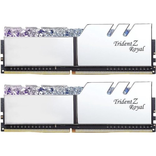 Memorie G.Skill Trident Z Royal RGB Silver 16GB DDR4 3200MHz CL16  Dual Channel Kit