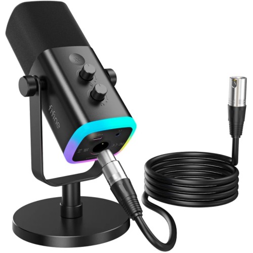 Microfon Fifine TAM8W RGB Black