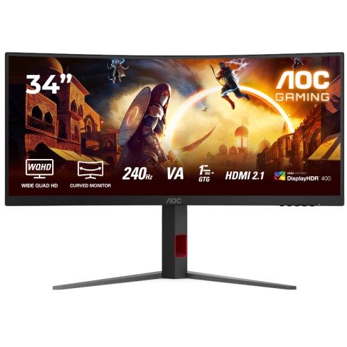 Monitor LED AOC Gaming CU34G4Z Curbat 34 inch UWQHD VA 0.3 ms 240 Hz HDR