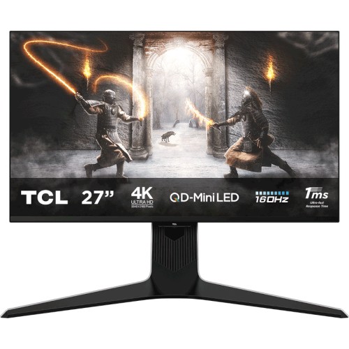 Monitor LED TCL Gaming 27R83U 27 inch UHD QD-Mini LED 1 ms 160 Hz USB-C HDR FreeSync Premium & G-Sync Compatible