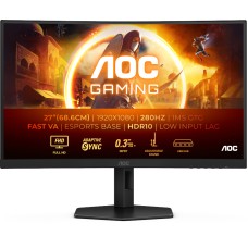 Monitor LED AOC Gaming C27G4ZXU Curbat 27 inch FHD VA 0.3 ms 280 Hz HDR