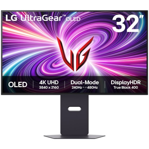 Monitor LED LG Gaming UltraGear 32GS95UV-B 31.5 inch UHD / FHD OLED 0.03 ms Dual mode 240 Hz / 480 Hz HDR FreeSync Premium Pro & G-Sync Compatible