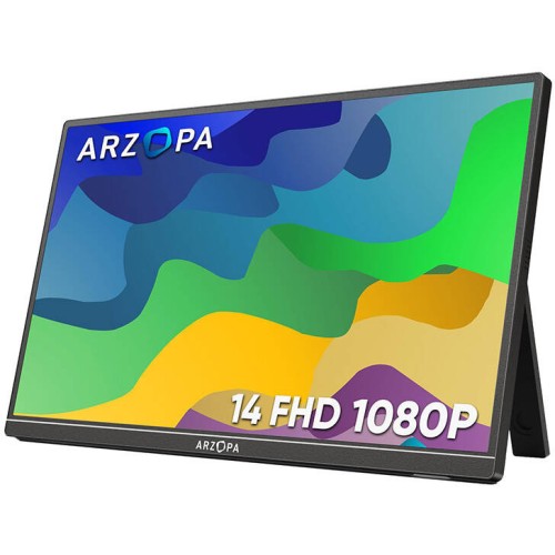 Monitor LED Arzopa Portabil A1S 14 inch FHD IPS 5 ms 60 Hz USB-C HDR
