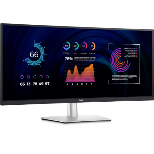 Monitor LED DELL P3424WE Curbat 34 inch UWQHD IPS 5 ms 60 Hz KVM USB-C