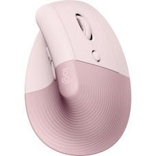 Mouse Logitech Lift Vertical Ergonomic, Wireless/Bluetooth, Pink