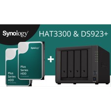 Network Attached Storage Synology DS923+ 4GB + 2x HAT3300-4T 4TB HDD