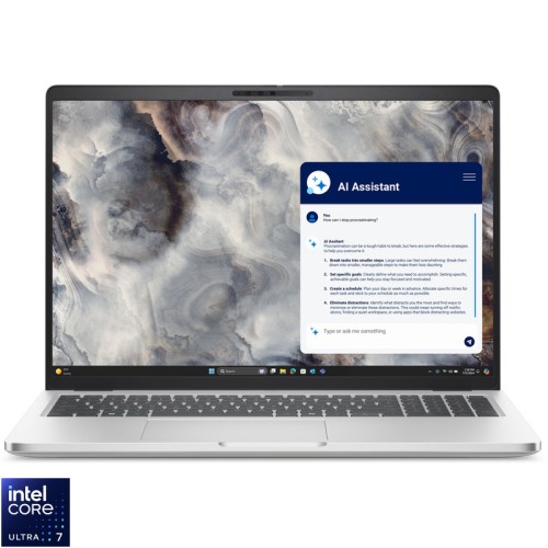 Laptop DELL 16'' Pro 16 Plus PB16250, FHD+, Procesor Intel® Core™ Ultra 7 268V (12M Cache, up to 5.00 GHz), 32GB LPDDR5X, 1TB SSD, Intel Arc 140V, Win 11 Pro, 3Yr BOS