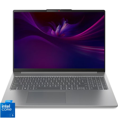 Laptop Lenovo 16'' IdeaPad Slim 5 16IRH10R, WUXGA IPS, Procesor Intel® Core™ 5 210H (12M Cache, up to 4.80 GHz), 32GB DDR5, 1TB SSD, Intel Graphics, No OS, Luna Grey